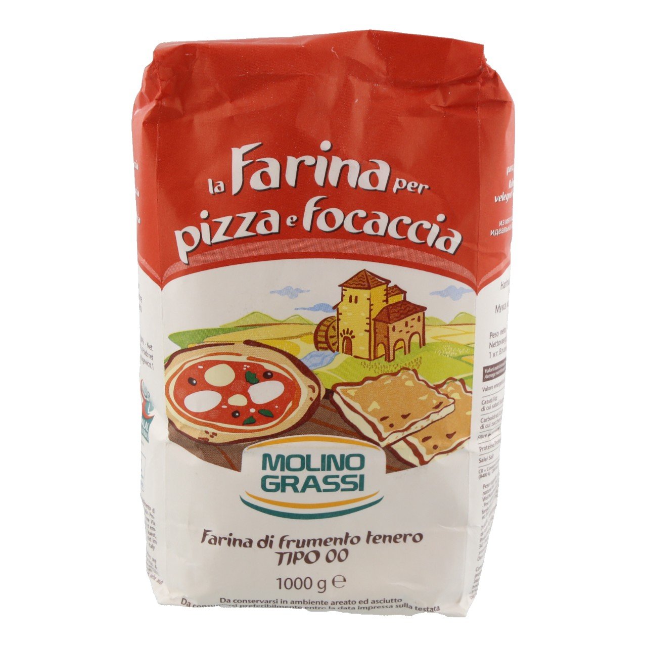Molino Grassi La Farina Per Pizza E Focaccia Tipo 00 (1000g)