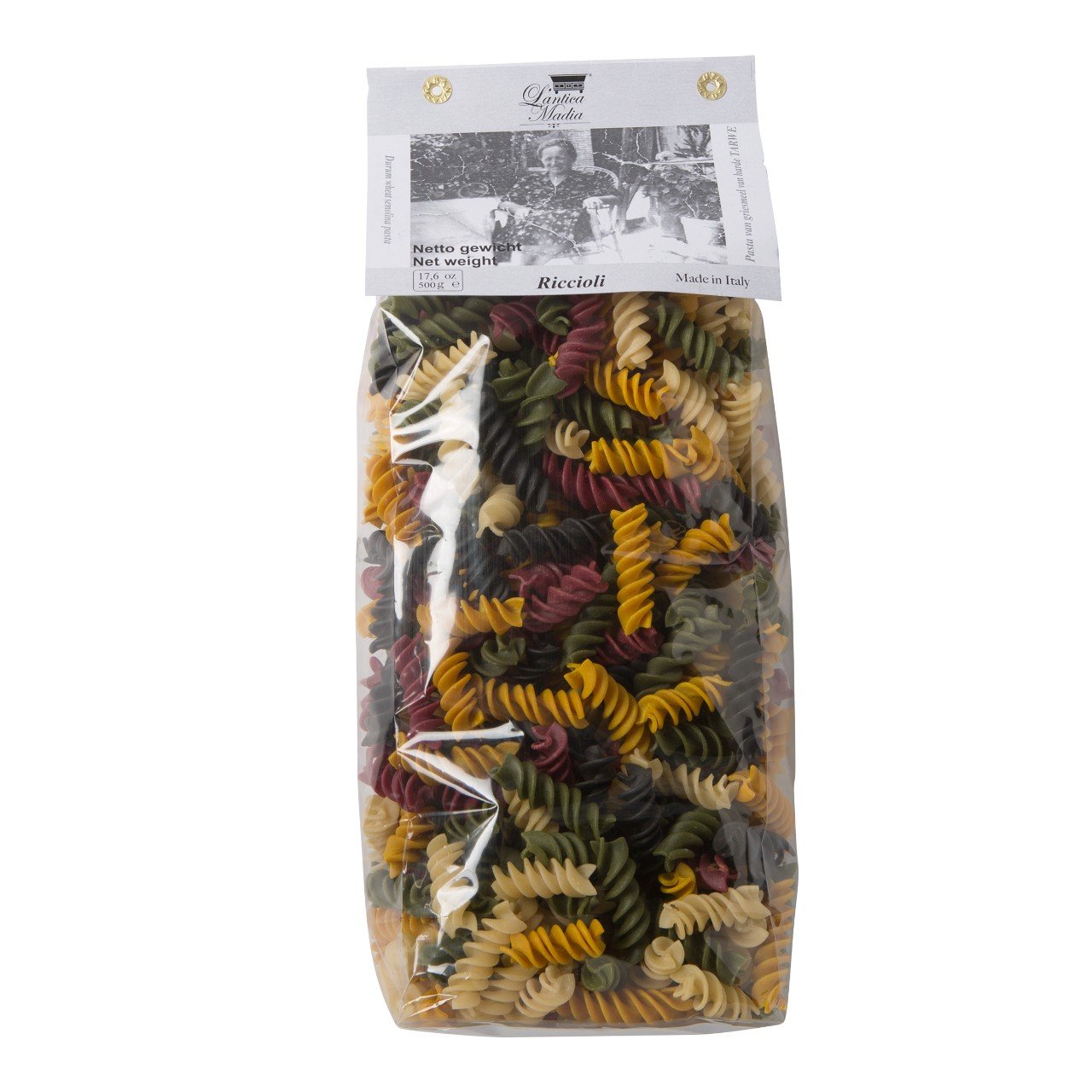 Pasta l'Antica Madia Riccioli 5 Kleuren (500g)