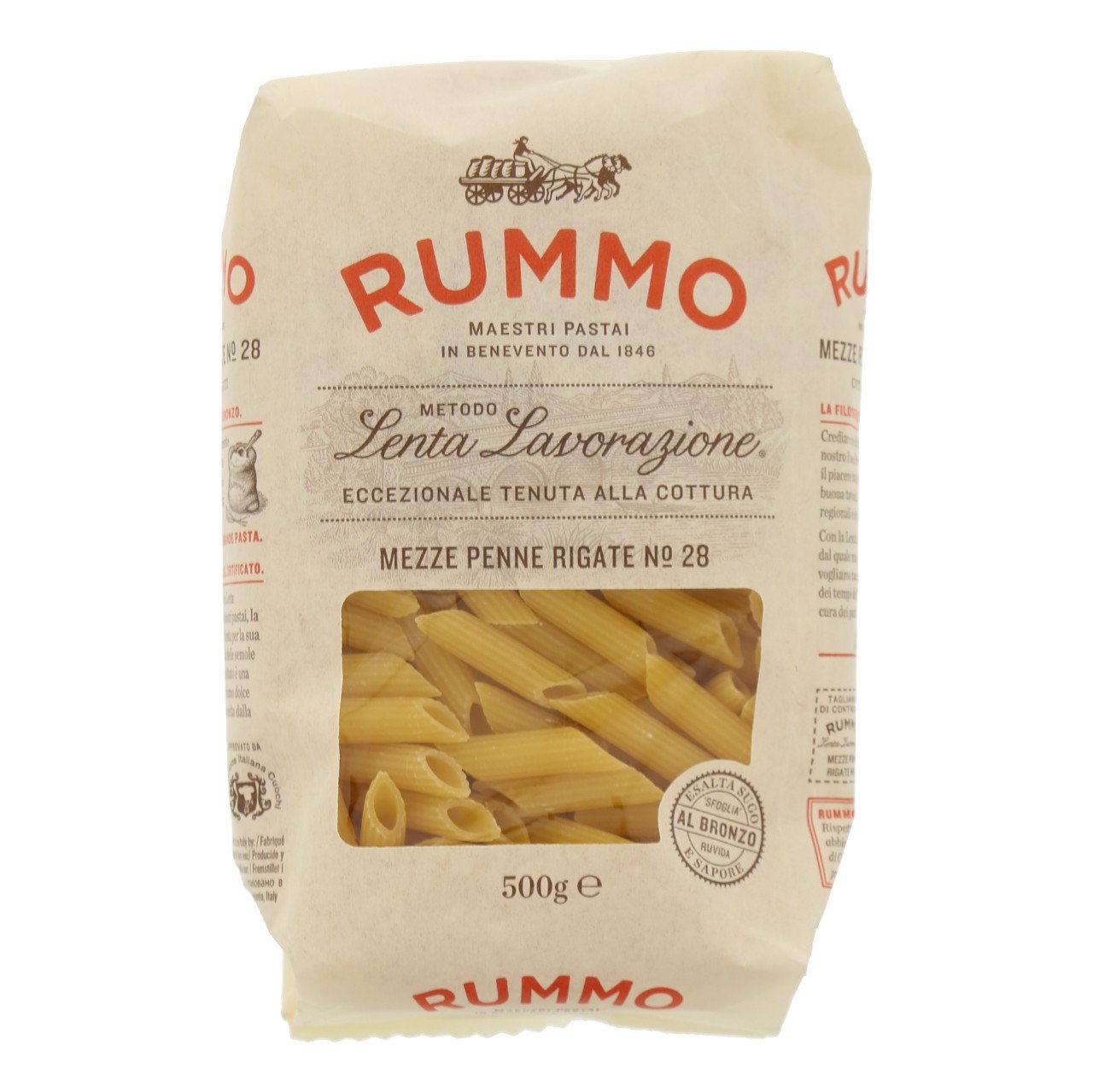 Rummo Mezze penne rigate no. 28 Lenta Lavorazione (500g)