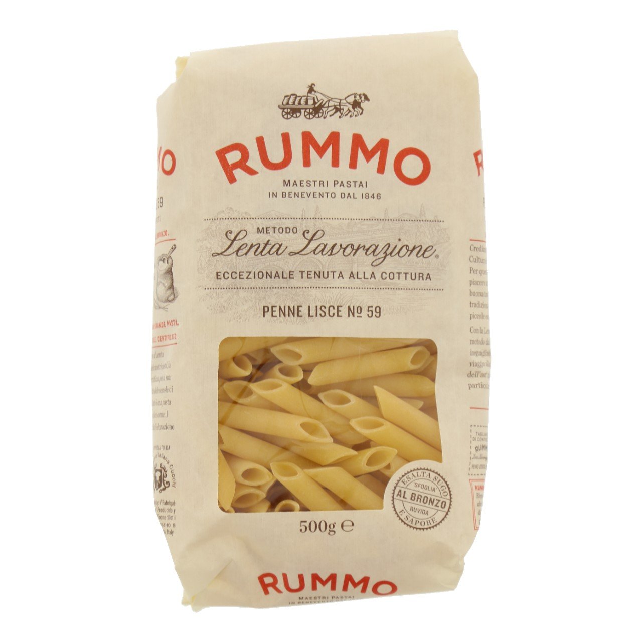Rummo Penne lisce no. 59 Lenta Lavorazione (500g)